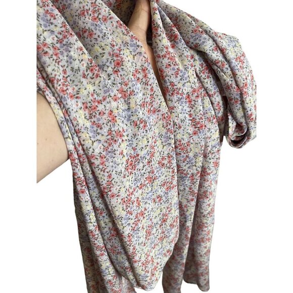 Retro Floral Top 5x Pink Feminine Crop Ruffle Boho Dainty Western 80s Chic Indie - Picture 5 of 12